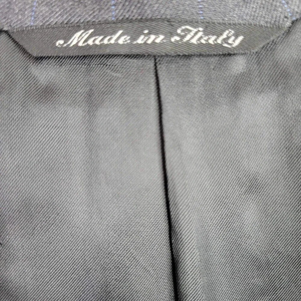 CANALI Coat Sport Jacket Blazer Wool Gray Stripe Two Button Mens 52 US 42